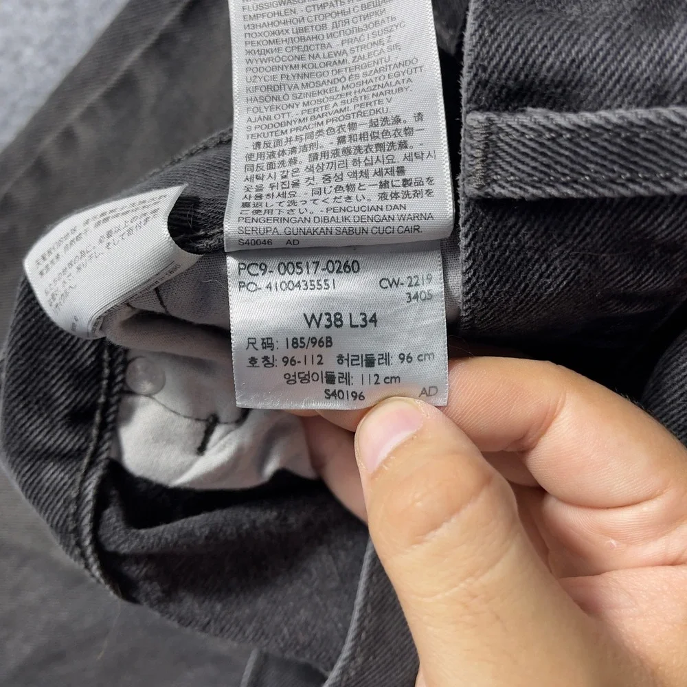 Levi's 517 Bootcut Jeans Mens 37x32 Black Faded Denim 00517-0260